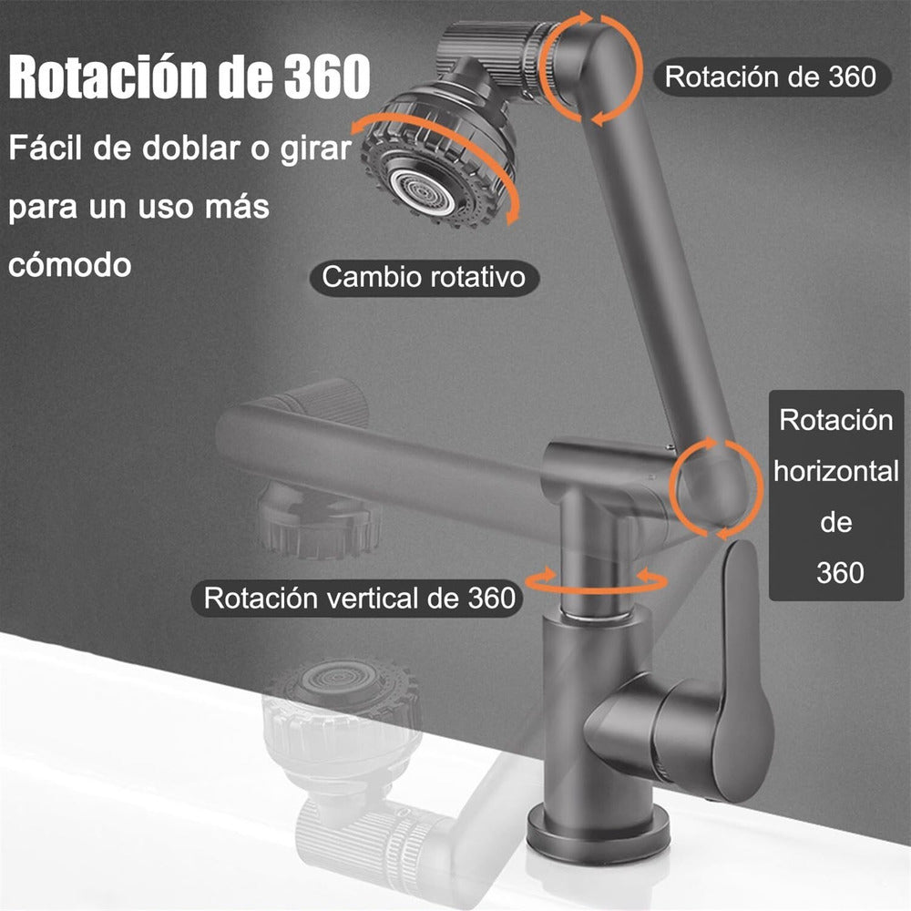 Grifo Cocina Brazo Giratorio Universal