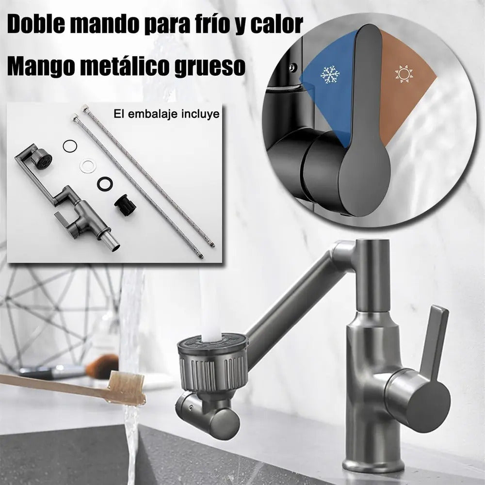 Grifo Cocina Brazo Giratorio Universal